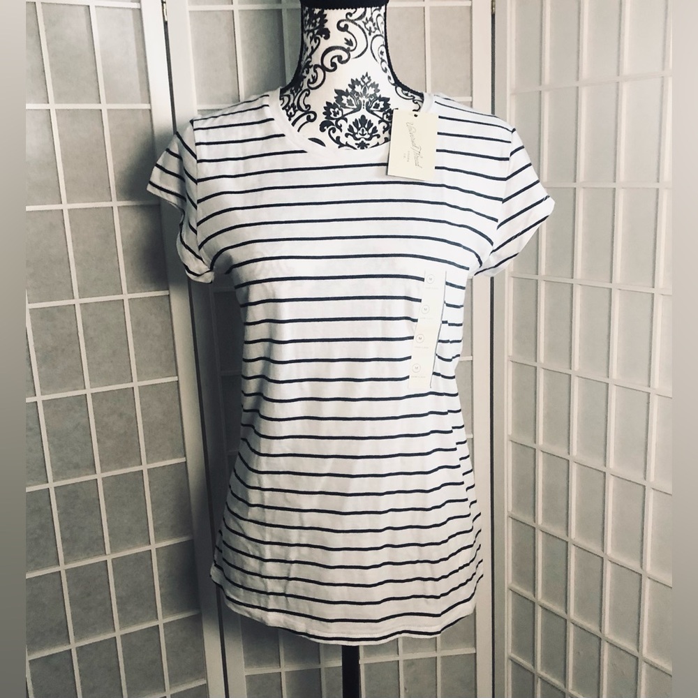 Universal Thread Blue + White Striped Tee - Medium NWT